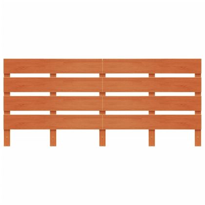 Горна табла за легло, восъчнокафява, 135 см, масивно дърво бор