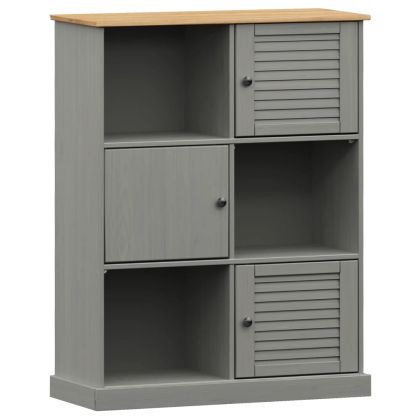 Етажерка за книги VIGO сива 90x35x114,5 см бор масив
