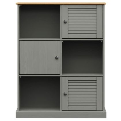 Етажерка за книги VIGO сива 90x35x114,5 см бор масив