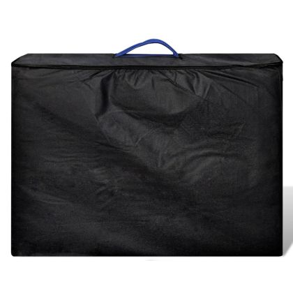 Синя сгъваема масажна кушетка 2 зони с дървена рамка