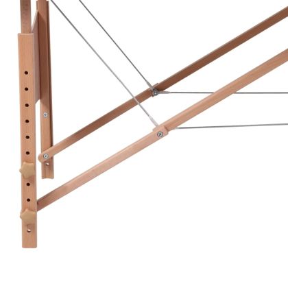 Синя сгъваема масажна кушетка 2 зони с дървена рамка