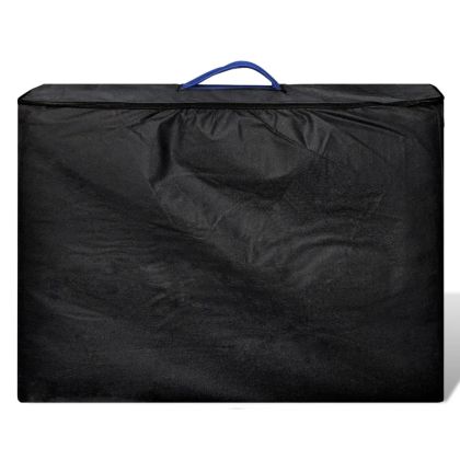 Синя сгъваема масажна кушетка 2 зони с алуминиева рамка