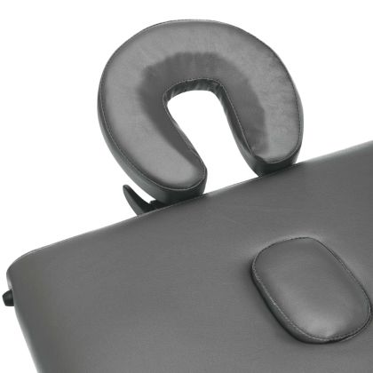 Масажна кушетка с 3 зони, алуминиева рамка, антрацит, 186х68 см