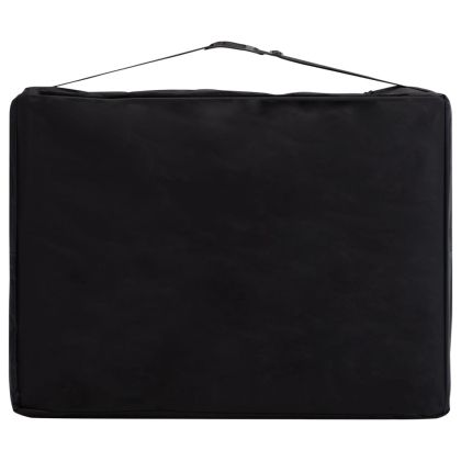 Сгъваема масажна кушетка, 2 зони, дърво, розова