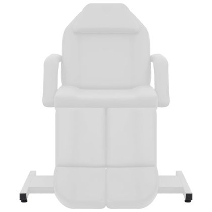 Козметичен стол, изкуствена кожа, бял, 180x62x78 см