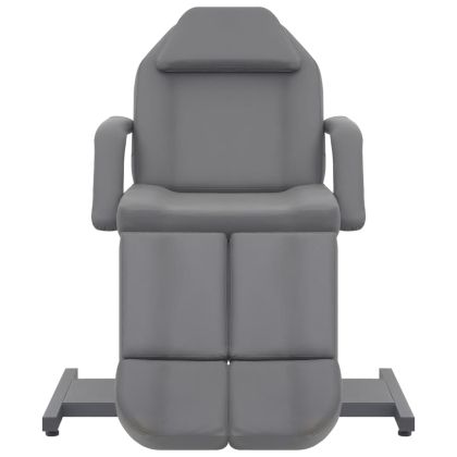 Козметичен стол, изкуствена кожа, сив, 180x62x78 см