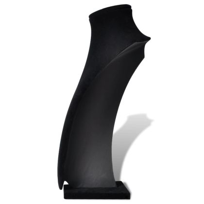 Поставки за бижута, черни, текстил, бюст, 23 x 11,5 x 30 см - 2 броя