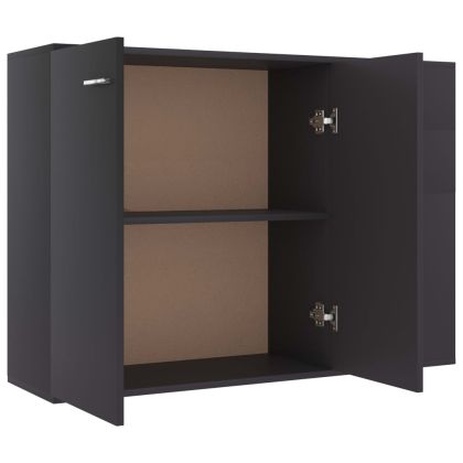 Бюфет, сив, 105x30x75 см, инженерно дърво