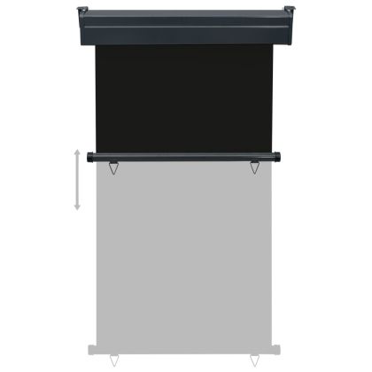Вертикална тента за балкон, 105x250 см, черна