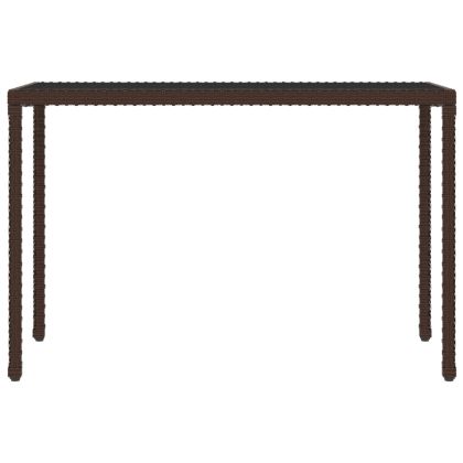 Градински трапезен комплект възглавници 6 части кафяв полиратан