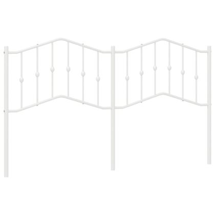 Метална табла за глава, бяла, 160 см