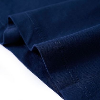 Детска тениска с дълъг ръкав, нейви, 128