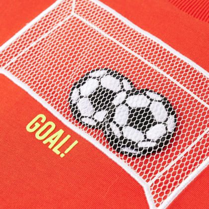 Детска тениска с дълъг ръкав, яркооранжево, 116