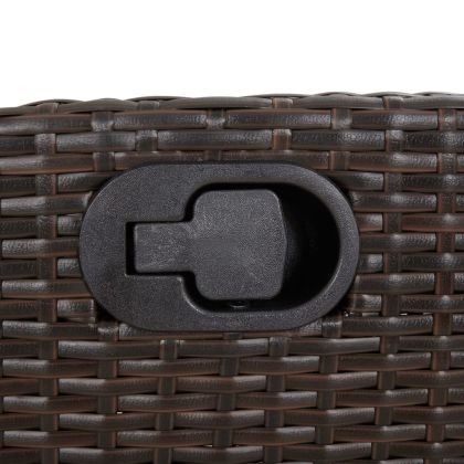 Градински комплект с възглавници 5 части кафяв полиратан