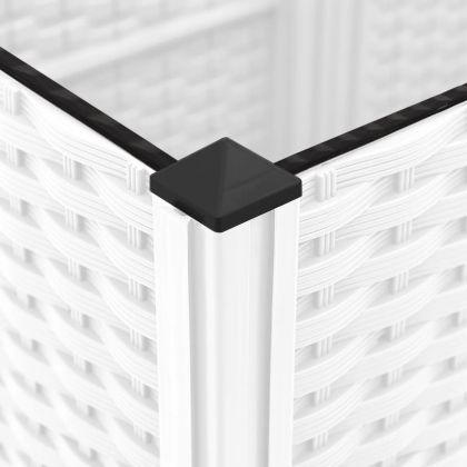 Градински сандък с пергола, бял, 120x120x136 см, PP