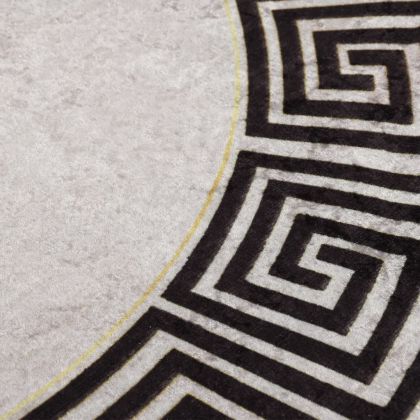 Килим, миещ се, φ120 см, светлобежов, противоплъзгащ