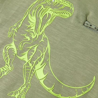 Детска тениска с къс ръкав, светло каки, 128