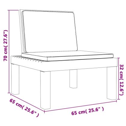 Градински комплект с възглавници, 3 части, антрацит, PP