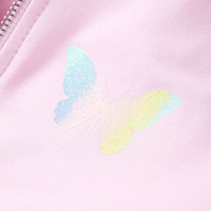 Детски суитшърт с качулка, светлорозово, 92