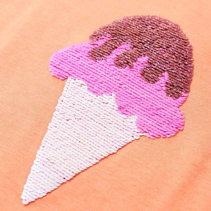 Детска тениска, неоново оранжева, 92