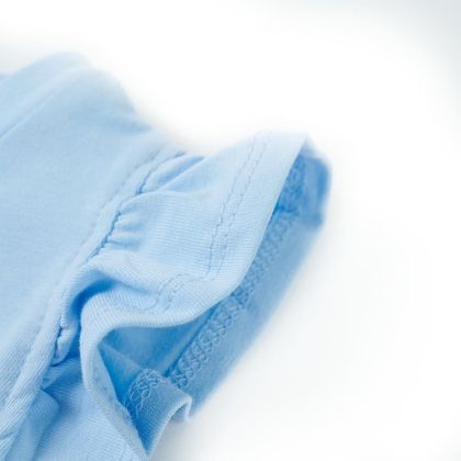 Детска тениска с ръкави волани, светлосиньо, 92