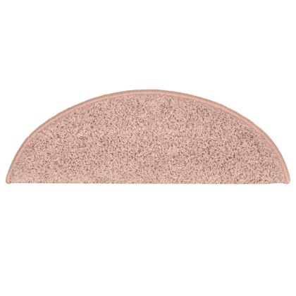 Изтривалки за стълби, 15 бр., 56x17x3 см, светлорозови, полукръгли