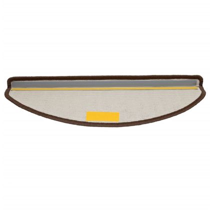 Изтривалки за стълби, 15 бр., 65x21x4 см, кафяви, полукръгли, големи