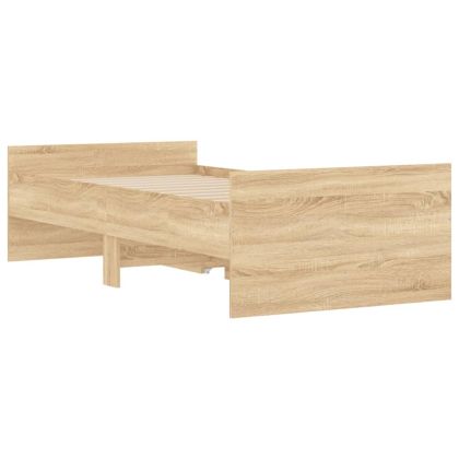 Рамка за легло с чекмеджета дъб сонома 75x190 см Small Single
