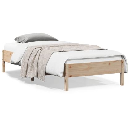 Рамка за легло без матрак, 90x200 см, масивна чамова дървесина