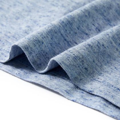 Детска тениска с къс ръкав, син меланж, 116