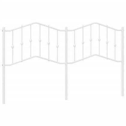 Метална табла за глава, бяла, 180 см