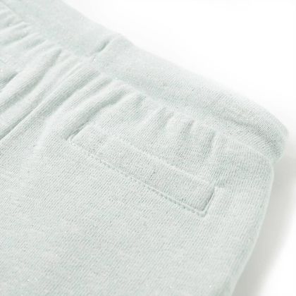 Детски къси панталони с шнурове, светла мента микс, 92