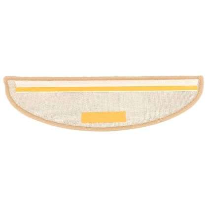 Изтривалки за стълби, 15 бр., 56x17x3 см, кремави, полукръгли