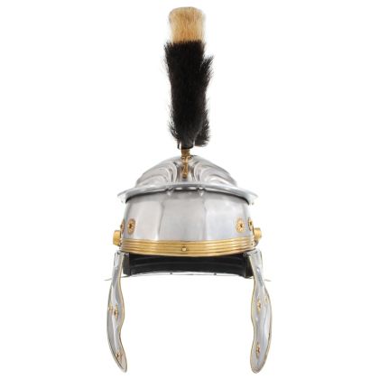 Римски военен шлем, антична реплика, ЛАРП, сребрист, стомана