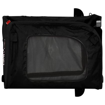 Ремарке за колело за любимци черно Оксфорд плат и желязо