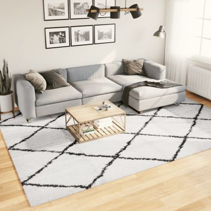 Шаги килим с дълъг косъм "PAMPLONA", кремаво-черен, 240x340 см