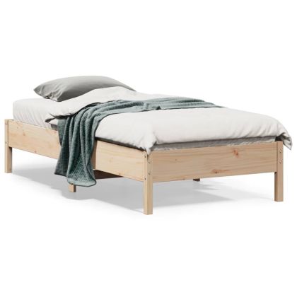 Рамка за легло без матрак, 90x190 см, масивна чамова дървесина