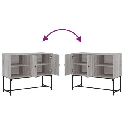 Сайдборд, сив сонома, 100x40x79,5 см, инженерно дърво