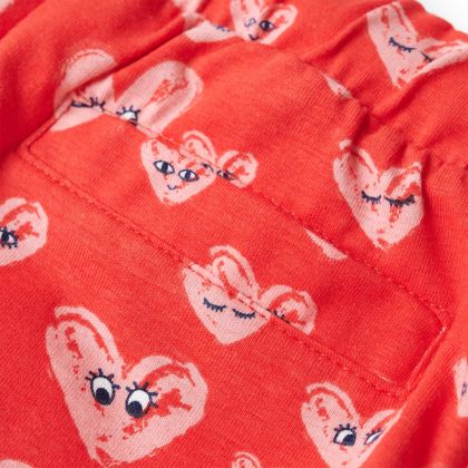 Детски къси панталони с шнурове, червени, 116