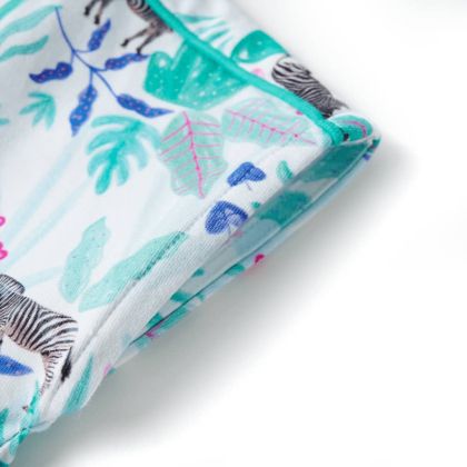 Детска рокля, екрю и тъмна мента, 92