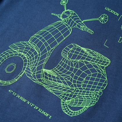 Детска тениска, тъмносиня, 140