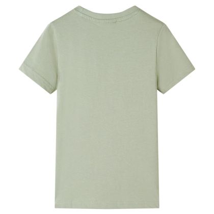 Детска тениска с къс ръкав, светло каки, 116