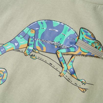 Детска тениска с къс ръкав, светло каки, 128