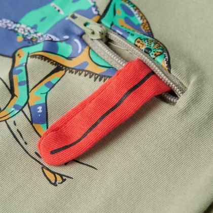 Детска тениска с къс ръкав, светло каки, 128