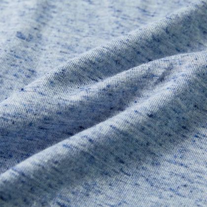 Детска тениска с къс ръкав, син меланж, 128