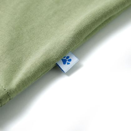 Детска тениска с къс ръкав, светло каки, 140