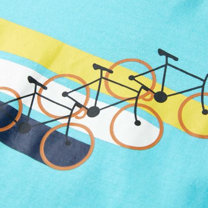 Детска тениска с къс ръкав, аква, 104