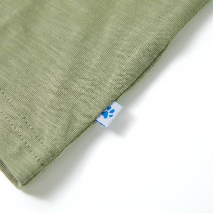 Детска тениска с къс ръкав, светло каки, 116