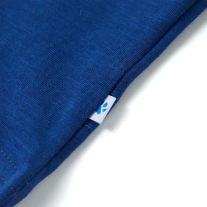 Детска тениска с къс ръкав, тъмносиня, 92