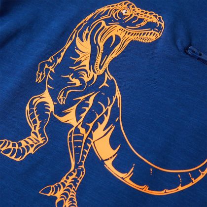 Детска тениска с къс ръкав, тъмносиня, 116